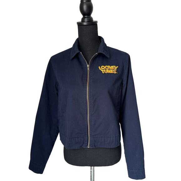 Looney Tunes That's All Folks Blue Jacket Sz S - Picture 2 of 6